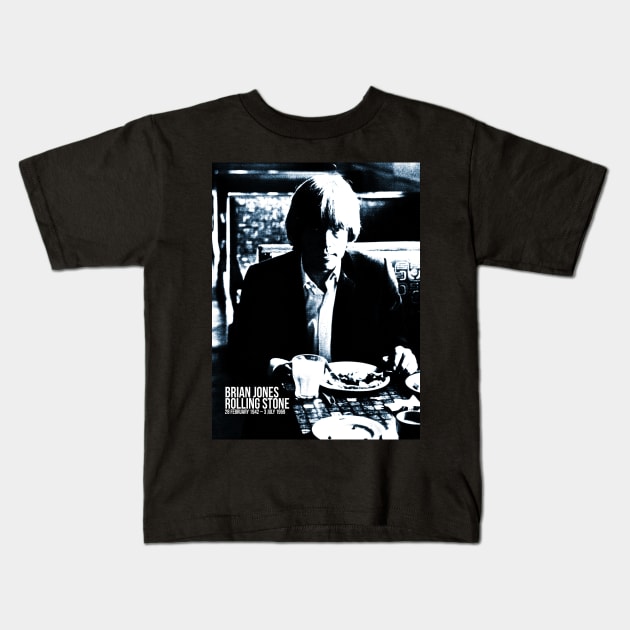 Brian Jones Rolling Stone Kids T-Shirt by jensonpan